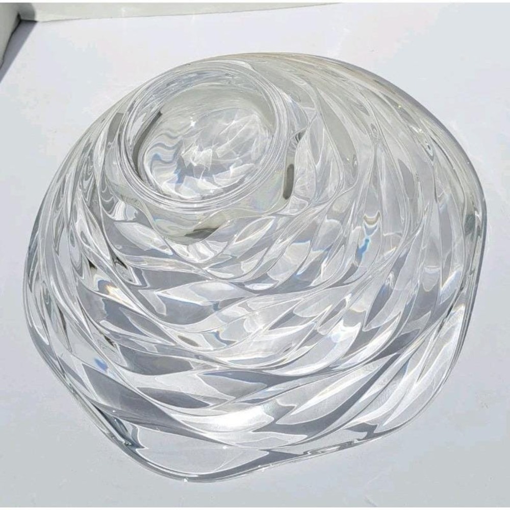 Vtg NOS Noble Excellence Bowl Clear 24% Lead Crystal Hand Blown Hand Cut. 11 - Picture 6 of 7